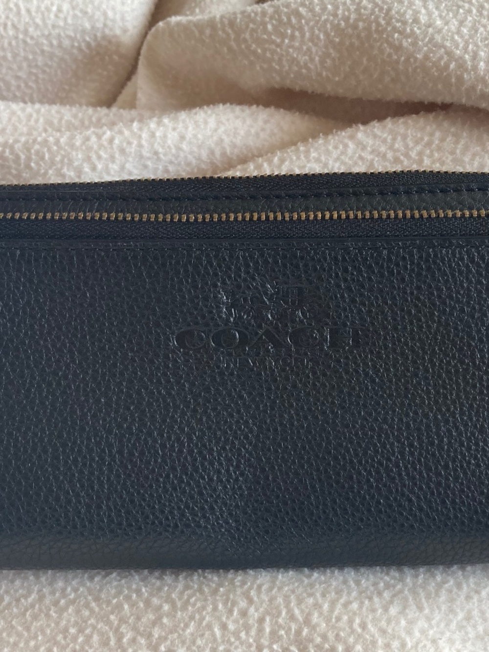 COACH Double Accordion Zip Wallet in Pebble Leather